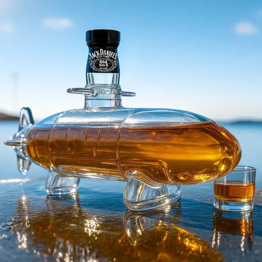 🚢 Vidám mintás whisky üveg szett | Submarine whisky üvegek | Eredeti ajándékok és stílusos bárdekoráció ✨📦Ingyenes szállítás – raktáron