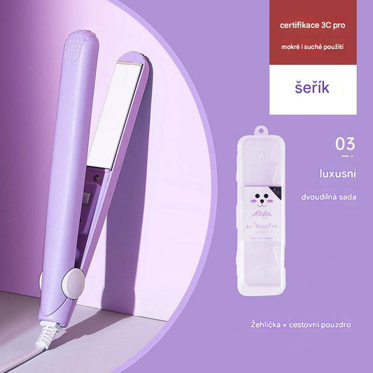 🔥Keramický mini zastřihovač vlasů s negativními ionty – ondulace/rovnání --4087291