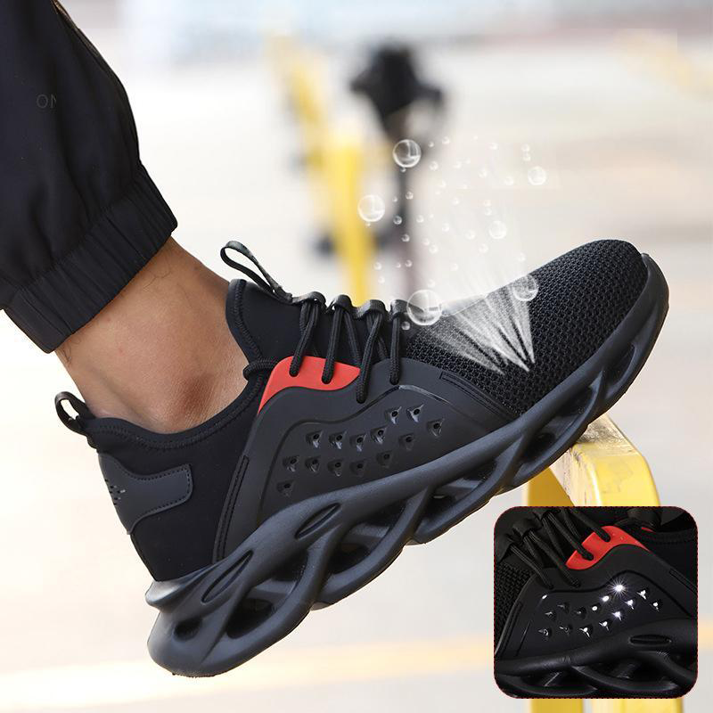 🚵♂️🔨【Reducere 50% 🔥】【39–48】👨🔧 Pantofi de protecție pentru bărbați, cu densitate mare, respirabili, rezistenți la impact și perforare, cu vârf din oțel și izolație