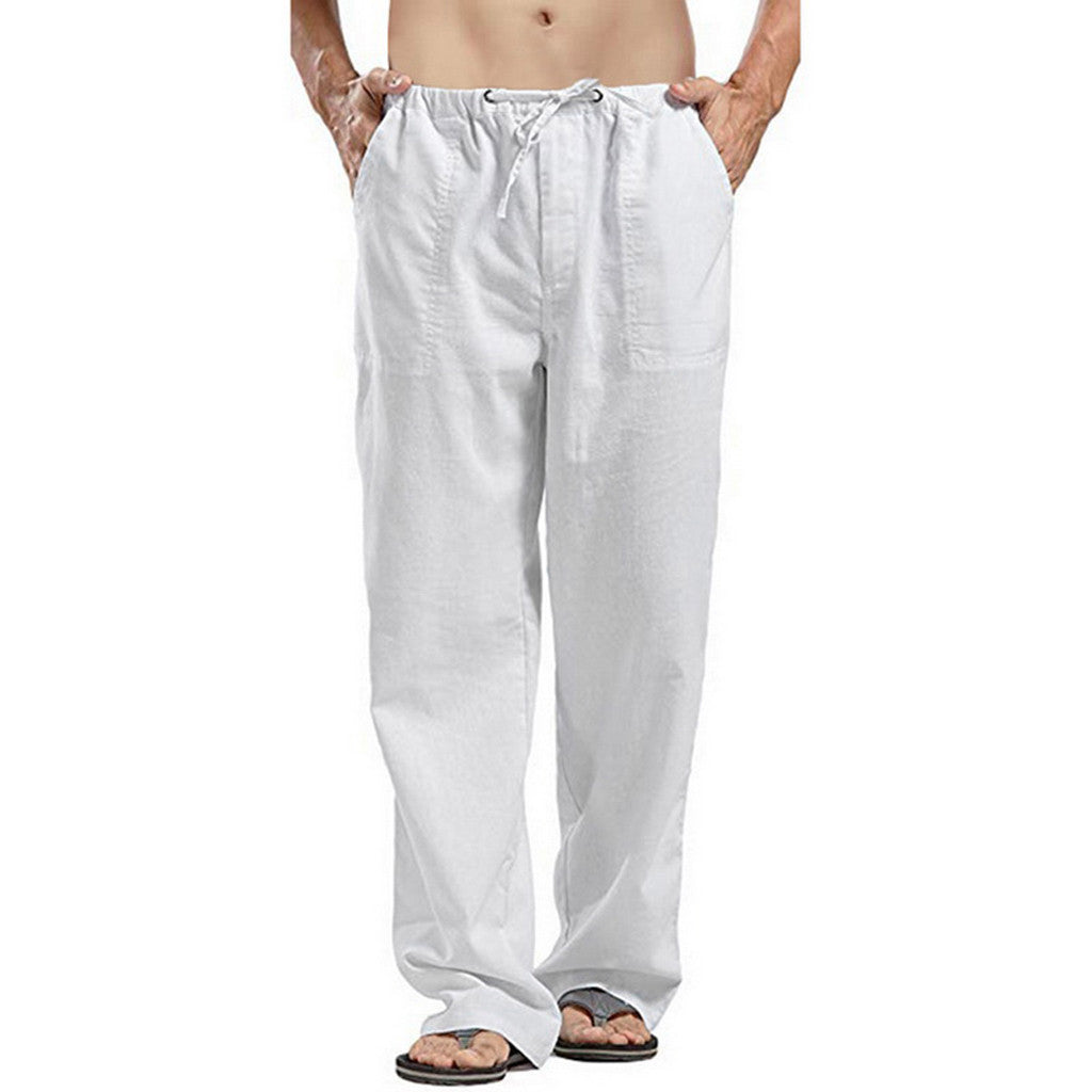 💥😎【50% kedvezmény 🔥】【S–5XL】🌈 Nagyméretű férfi szabadidőnadrág pamutból és lenből, 12 színben