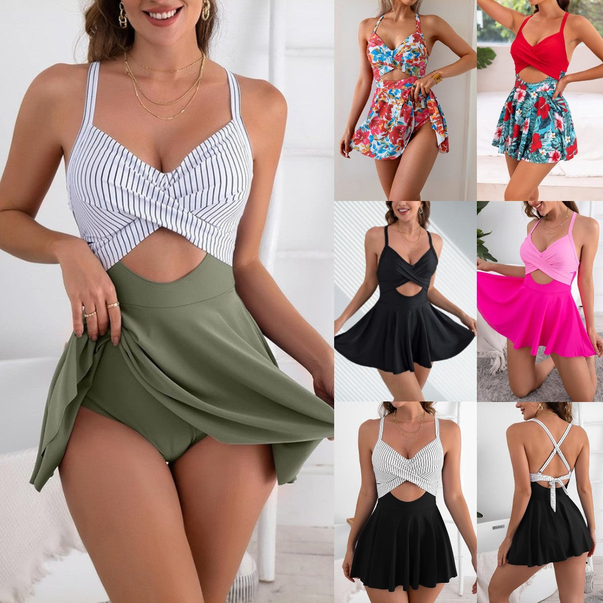 🏖️👙【Časově omezená nabídka】🌴【40-90 kg】Jednodílné plavky s potiskem