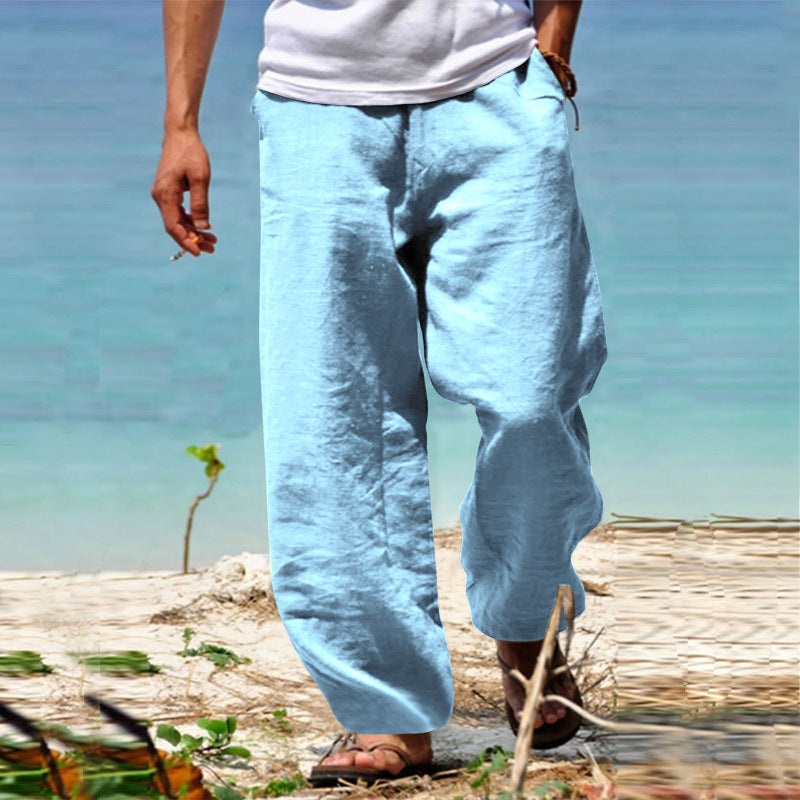👖🕺【Sleva 50 % 🔥】【S–5XL】😍 Letní pánské kalhoty s volným rovným střihem, ve velkých velikostech, dostupné v 8 barvách