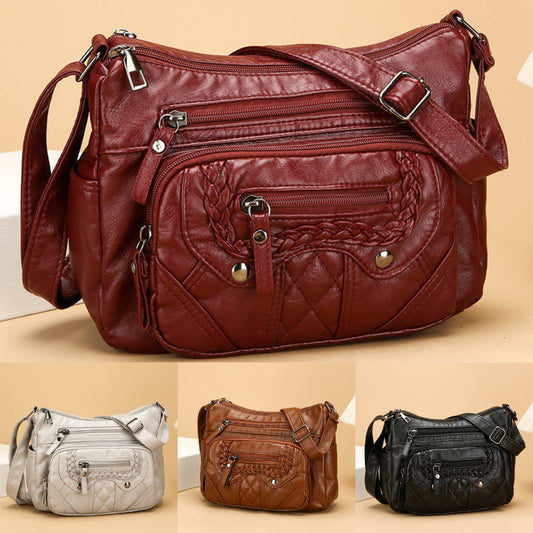 🔥Nová dámská kabelka s více kapsami z roku 2025, velká kapacita, lze nosit na jednom rameni nebo přes tělo