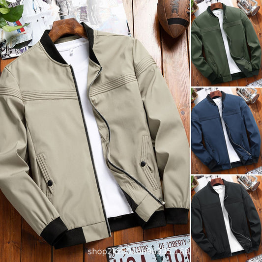 🏏【Szezonális akció -46%🔥🔥】Férfi lezser dzseki baseball gallérral, nagy méretekben