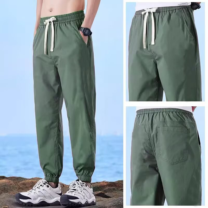 💥👖【Kupte 1 a získejte 1 zdarma🔥】【M-4XL】😍 Jarní a letní pánské ležérní kalhoty větší velikosti, prodyšné a rychleschnoucí