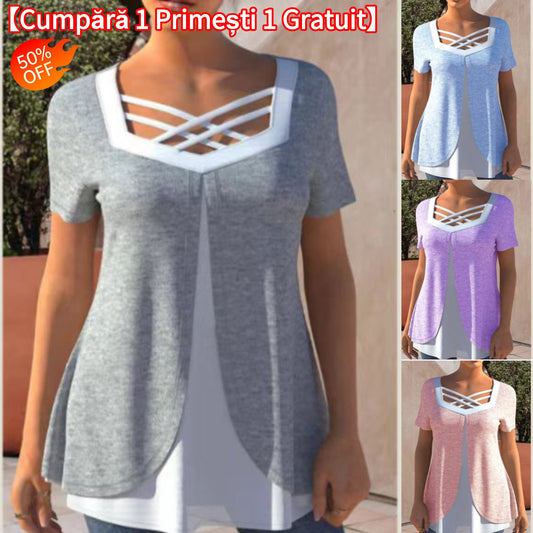 💥❤️【S-5XL】Tričko s potiskem pro větší velikosti na léto 2025 --4049072