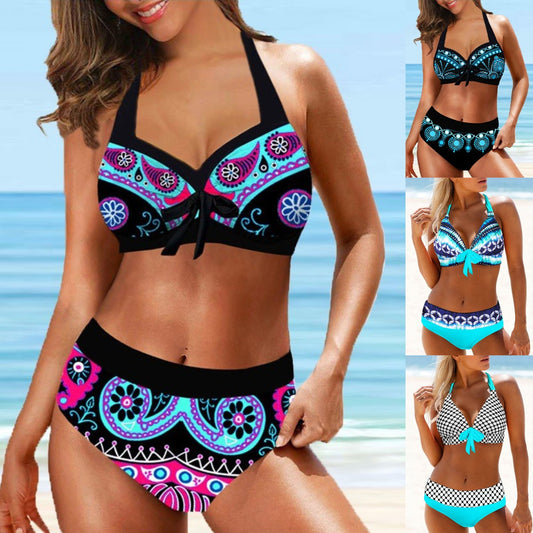 🏖️【Časově omezená sleva - 50%】【S-5XL】👙Dámské plavky s potiskem, nový styl