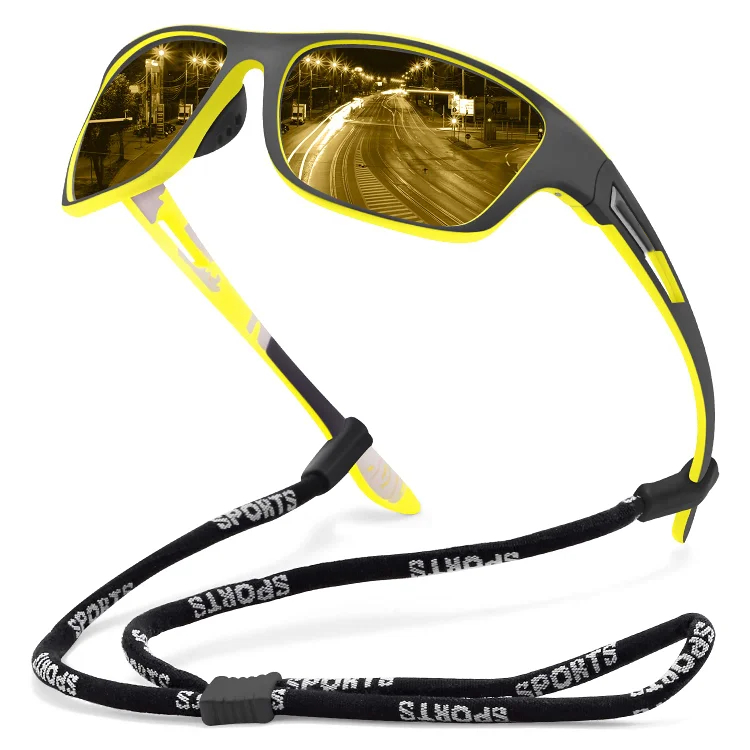 🚵♂️😎【Reducere 50% 🔥】🕶⚡ Ochelari de soare sport pentru bărbați, polarizați, cu lentilă reflectorizantă reală, moderni și rezistenți la praf, ideali pentru ciclism în aer liber