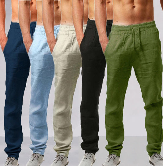 😍👖【Kup 1 a 1 zdarma🔥】【S-4XL】💥2025 nové letní pánské sportovní kalhoty velké velikosti, široká verze prodyšného materiálu z bavlny a lnu