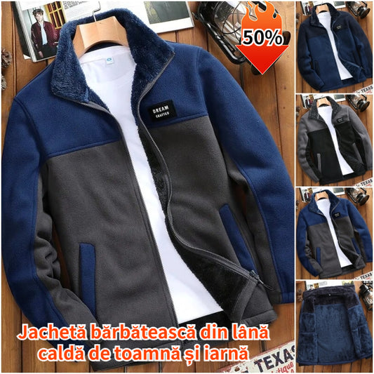 【VÝPRODEJ 50%】【M-4XL】Pánská teplá vlněná bunda na podzim a zimu