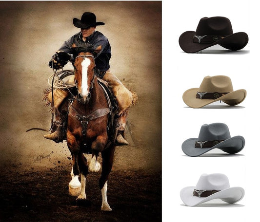 ☀️【50% sleva】Kovbojské klobouky Western pro muže i ženy, vhodné na cesty do přírody -4099408