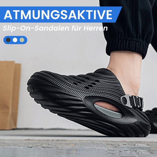 🏖️👟【Novinka – Sleva 50 % 💥】【36–45】Letní pánské nazouváky s otvory, s měkkou a prodyšnou podrážkou, nositelné dvěma způsoby