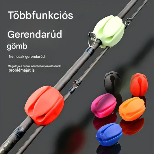 🎣【10 darab 🔥🔥】Újrahasználható kör alakú horgászbottartó szilikon rögzítéssel, part menti vagy tengeri horgászathoz