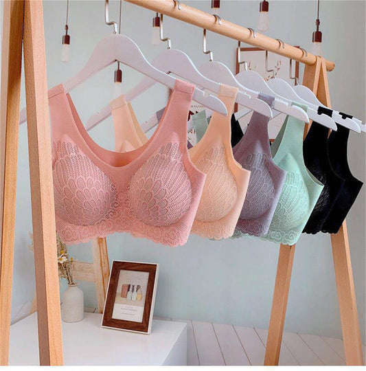 🔥【3dílná sada】Nová a vylepšená pohodlná krajková podprsenka větší velikosti --4073381