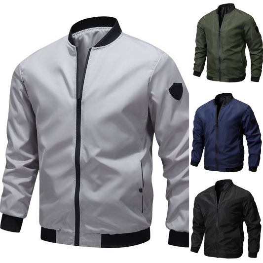 🚀39% kedvezmény🔥🔥【S–6XL】Férfi lezser egyszínű pilótadzseki, nagy méretekben is kapható