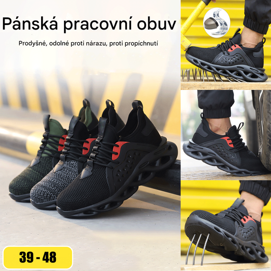 🚵♂️🔨【Sleva 50 % 🔥】【39–48】👨🔧 Pánské ochranné pracovní boty s vysokou hustotou, prodyšné, odolné proti nárazům a propíchnutí, s ocelovou špičkou a izolací