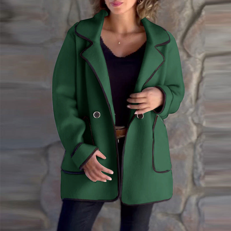 💥【S-5XL】Nový elegantní oboustranný vlněný kabát s kostýmovým límcemm --4163742