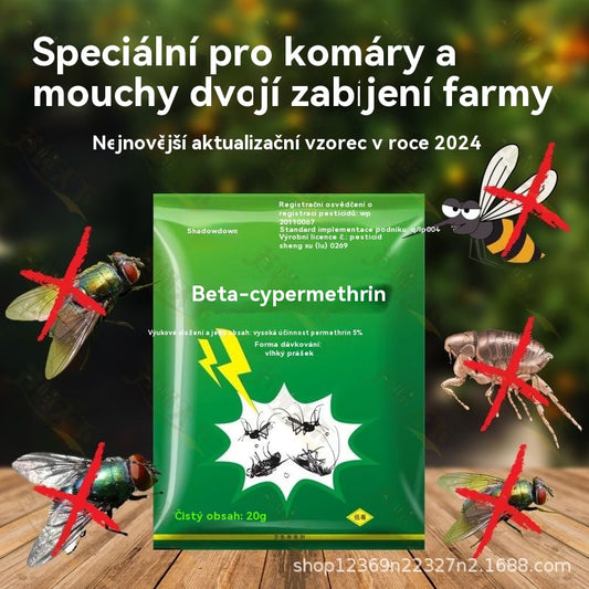 🦟【5/10/15/20 sáčků】❤️Speciálně navrženo k hubení komárů a much na farmách, jedno balení hubí blechy/kobylky/šváby/mouchy/komáry
