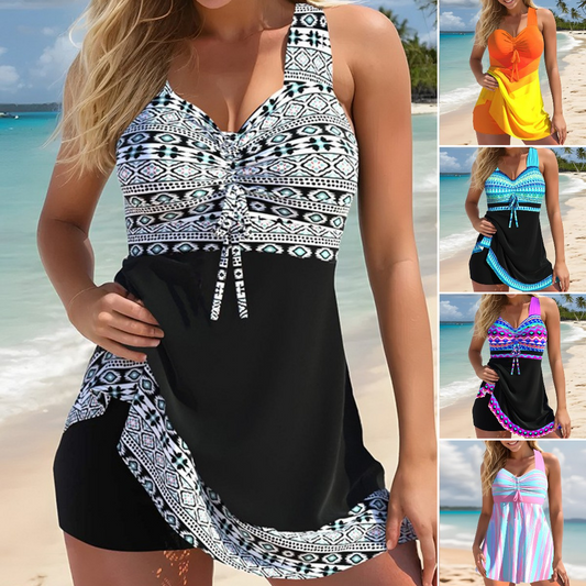 🏖️🌈【Kupte 1 a získejte 1 zdarma 🔥】【S-5XL】✨ 2025 nový styl, velké dámské plavky s potiskem, rychleschnoucí látka