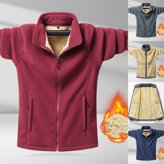 【M-6XL】imní bunda z polar fleecu pro větší velikosti, módní teplá bunda - 4121788