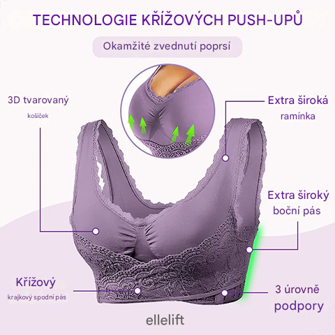 👩⚕️【S-6XL】Dámská podprsenka s boční křížovou přezkou, velká velikost, s krajkovými okraji, bez ocelových kroužků -4078586