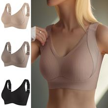 🏆50% sleva【4 ks】【Pro 40-95 kg】Dámská bezešvá podprsenka bez kostic ❤️Přírodní tencel bavlna, antibakteriální a pohodlná-4088298