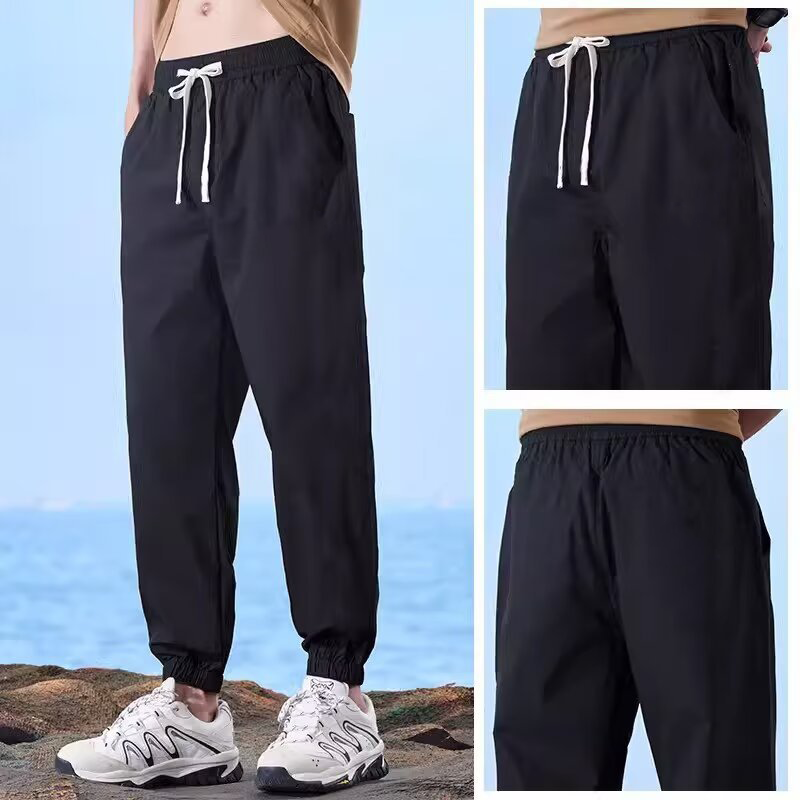 💥👖【Kupte 1 a získejte 1 zdarma🔥】【M-4XL】😍 Jarní a letní pánské ležérní kalhoty větší velikosti, prodyšné a rychleschnoucí