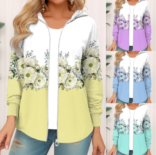 🔥 Nové modely -49% sleva 🥰【S-5XL】2025 nový kardigan s kapucí a potiskem na podzim a zimu