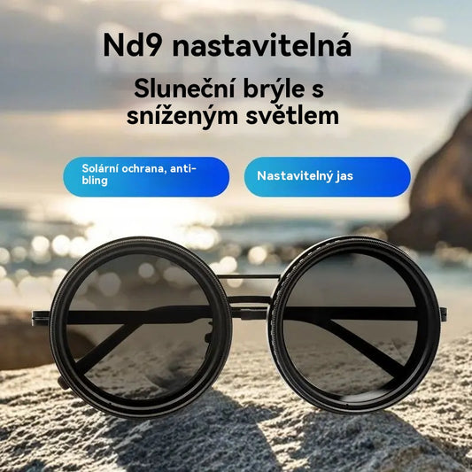🔥😎Nové sluneční brýle s 9 úrovněmi nastavení, vhodné pro venkovní použití, rybaření, řízení a s UV ochranou