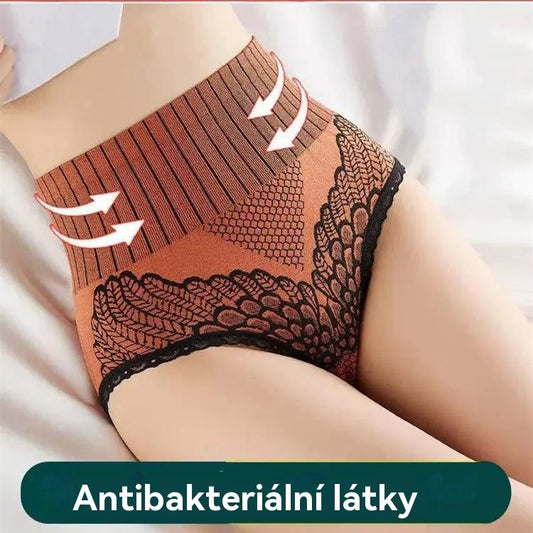 🥰【💖7dílná sada】Dámské prodyšné grafénové kalhoty s vysokým pasem ve tvaru trojúhelníku -4093953