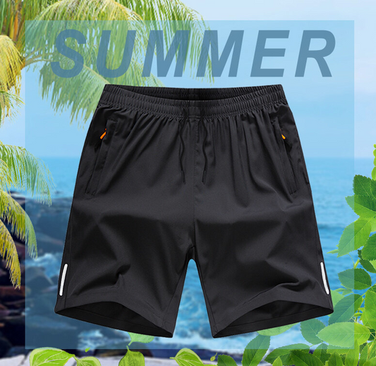 ❄🆒👖【Kup 1, získej 1 zdarma 😍】【M–4XL】Velkých velikostech letní pánské sportovní šortky z ledového hedvábí, pro muže 60–140 kg