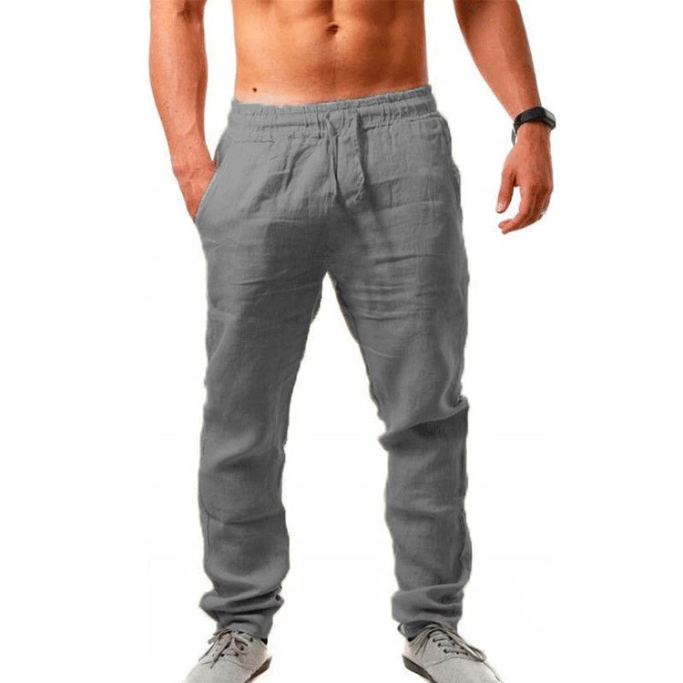 😍👖【Kup 1 a 1 zdarma🔥】【S-4XL】💥2025 nové letní pánské sportovní kalhoty velké velikosti, široká verze prodyšného materiálu z bavlny a lnu