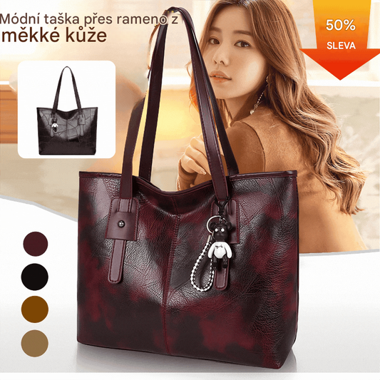 ✨🎀👜【Omezená 50% sleva🔥】Velká měkká kožená taška pro ženy, taška přes rameno, ležérní a módní