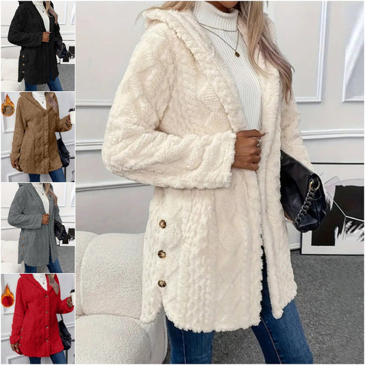 🔥【S-5XL】🍂☃️💖2025 Дамско есенно-зимно топло поларено яке с качулка и обръщаща се повърхност