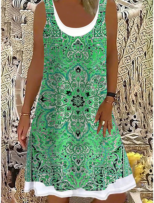 👗💖 【S-5XL】Nové dámské šaty velké velikosti s retro potiskem z roku 2025