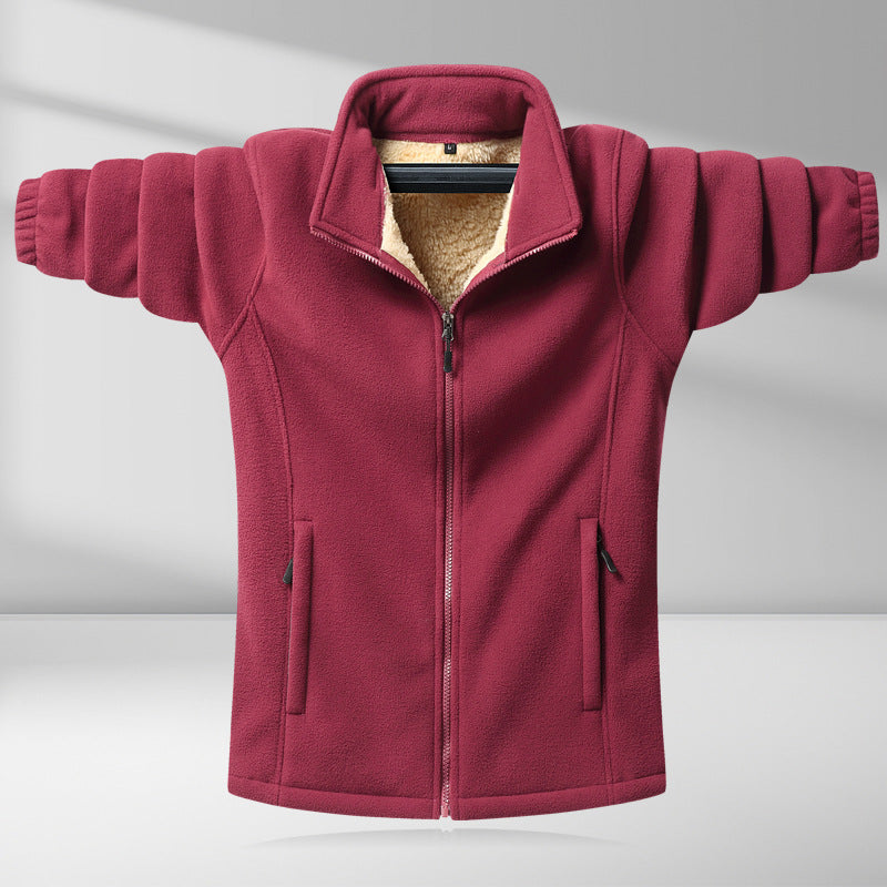 【M-6XL】imní bunda z polar fleecu pro větší velikosti, módní teplá bunda - 4121788