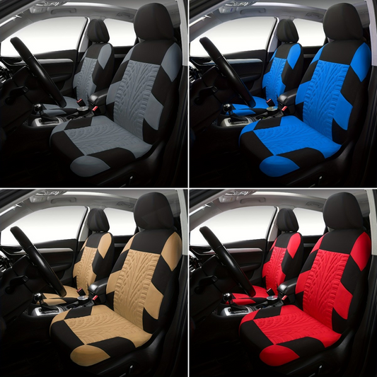 🚗🚗【Reducere temporară de 50% 🔥】Set nou și modern din 2025 de huse universale pentru scaune auto, din piele moale, set de 2 piese