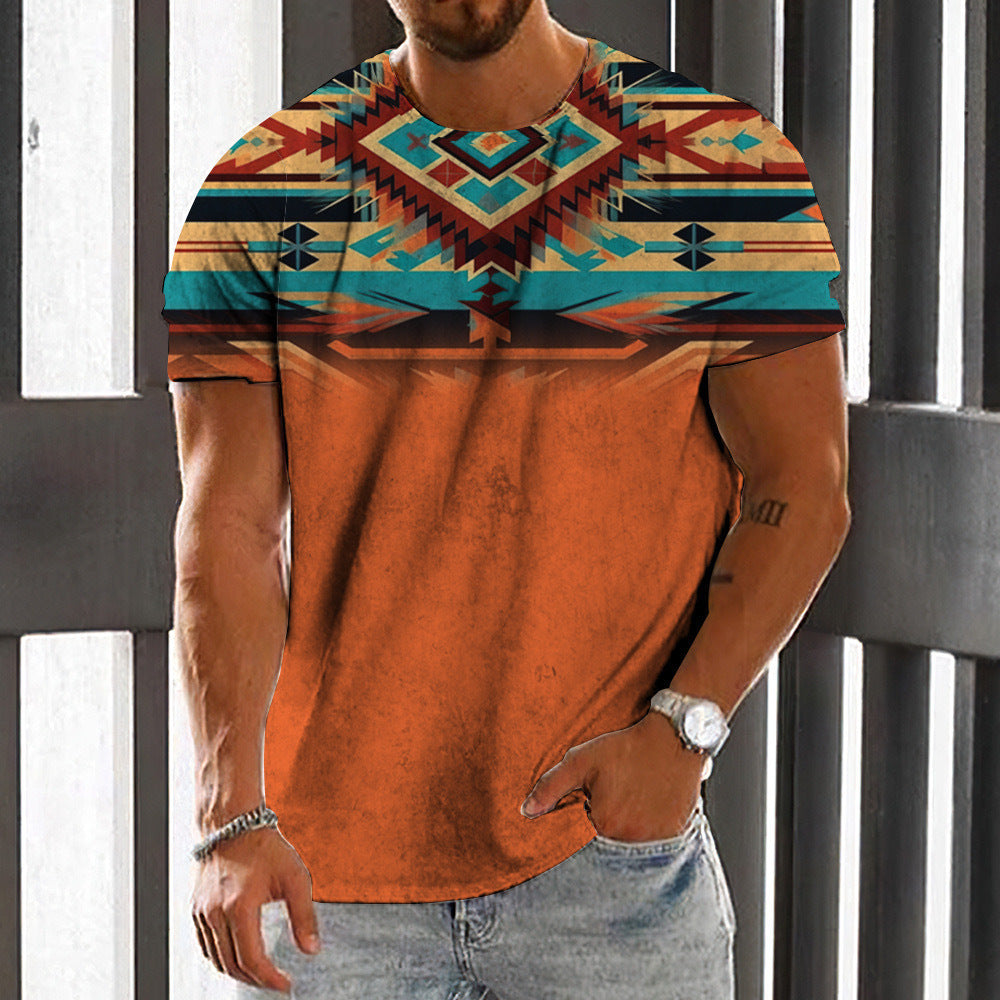 🎯👔【Kup 1 a získej 1 zdarma 💥】【M–6XL】👕 Letní pánské tričko v etnickém stylu, ve větších velikostech, dostupné ve 12 barvách