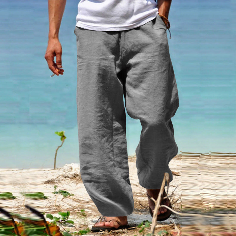 👖🕺【Sleva 50 % 🔥】【S–5XL】😍 Letní pánské kalhoty s volným rovným střihem, ve velkých velikostech, dostupné v 8 barvách