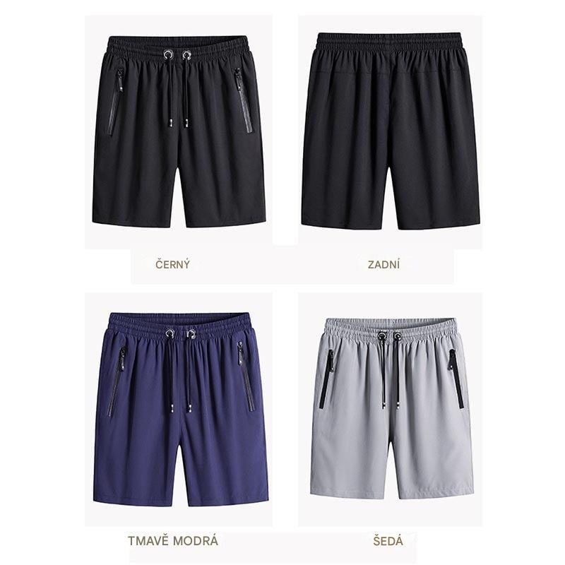 ❄🆒👖【Kup 1, získej 1 zdarma 😍】【M–4XL】Velkých velikostech letní pánské sportovní šortky z ledového hedvábí, pro muže 60–140 kg