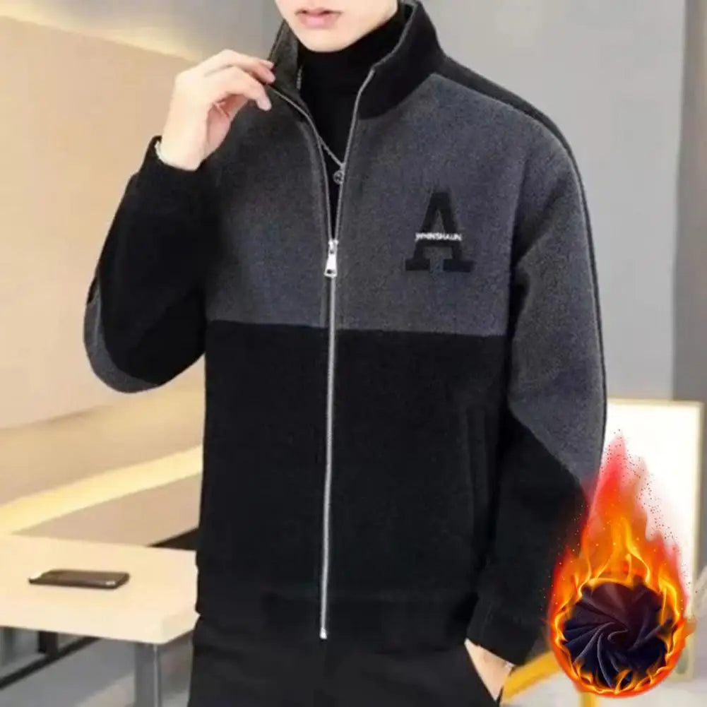 🐏【Sleva -39%🔥🔥】Pánská bunda s vysokým límcem, přiléhavým střihem a hřejivá.