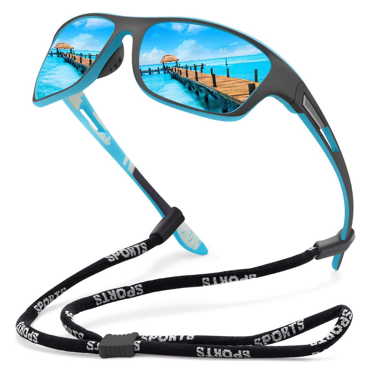 🚵♂️😎【Reducere 50% 🔥】🕶⚡ Ochelari de soare sport pentru bărbați, polarizați, cu lentilă reflectorizantă reală, moderni și rezistenți la praf, ideali pentru ciclism în aer liber