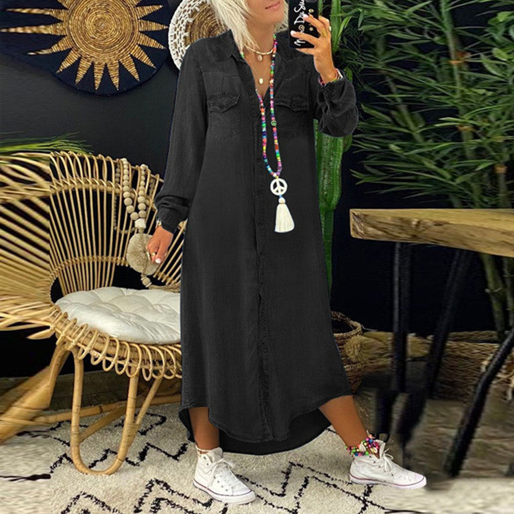 💥👘【50% zniżki 🔥】【S-5XL】😍2025 nowa damska sukienka jeansowa w dużym rozmiarze