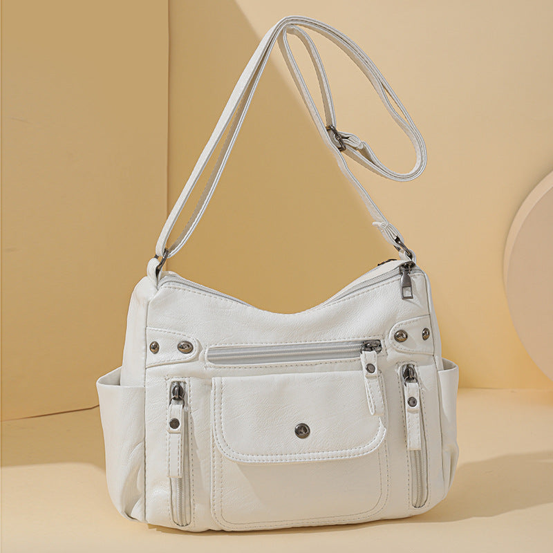 🎒Nová měkká kožená crossbody kabelka, jedno rameno, vícevrstvá, 2025 --3988843