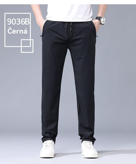 【40-115kg】🔥【Časově omezená sleva】Nové jarní a letní 2025 ledové elastické hedvábné kalhoty