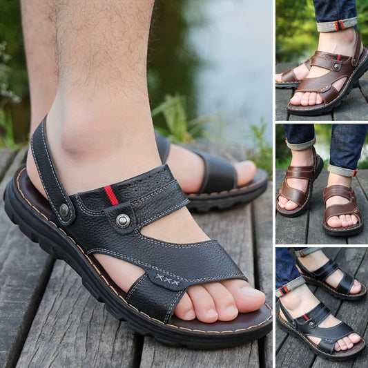🌴👞【Sleva 50 % 🔥】【38–44】Letní pánské sandály z pravé kůže s dvojím způsobem nošení