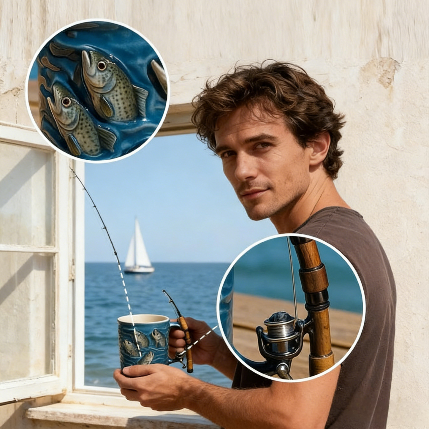 🎣☕Чашата мечта на всеки рибар - перфектният подарък както за вода, така и за дома