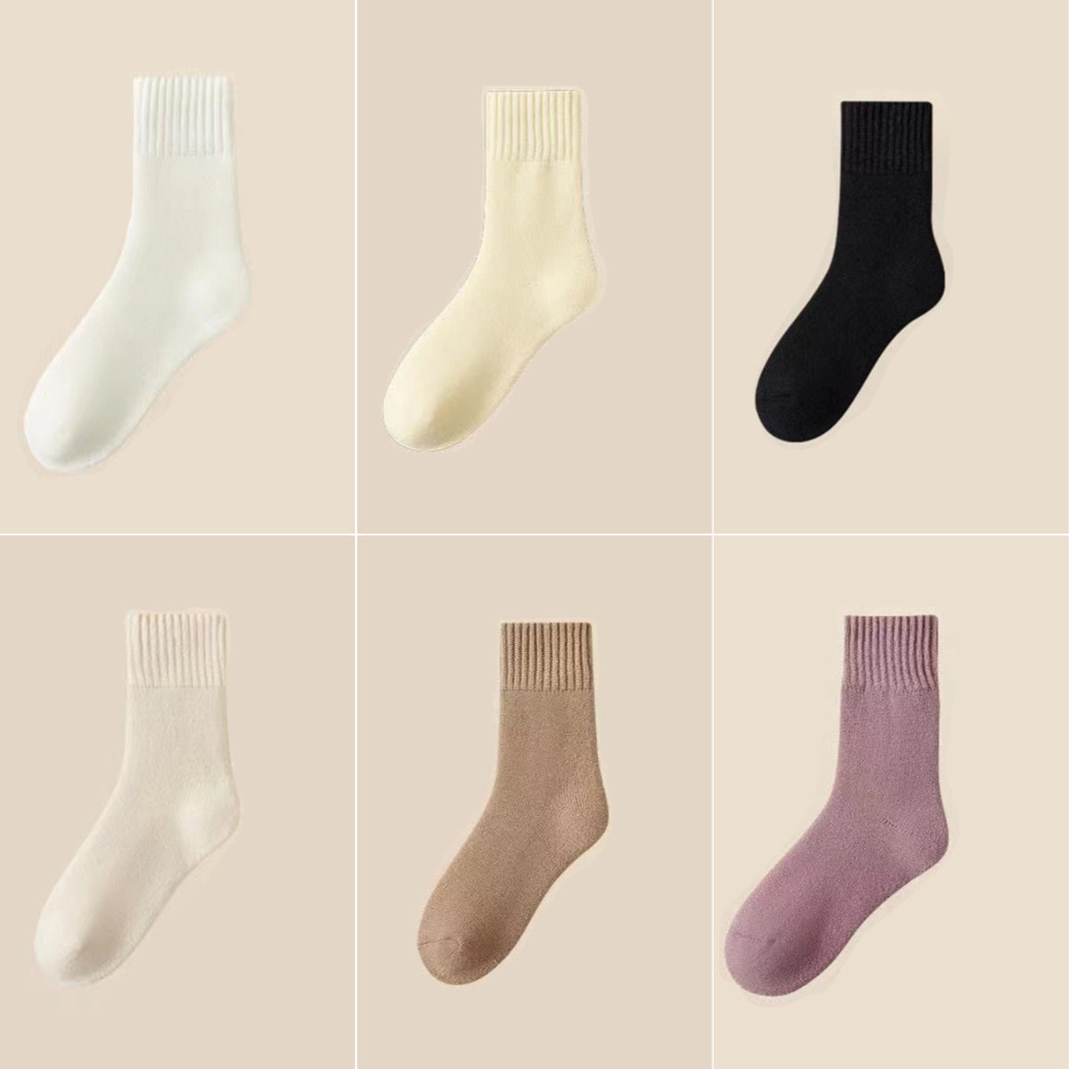 🔥【Cumpără 3, primești 3 gratis】🧦Șosete groase și călduroase din lână pentru iarnă, super groase și călduroase, elastice, mărimea 35-42