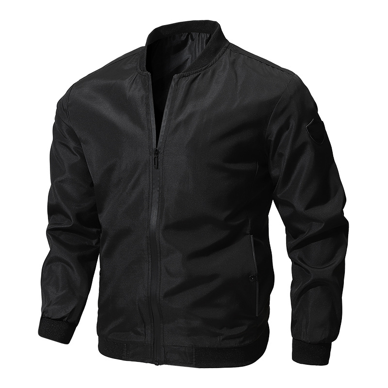 🚀🧥【50% kedvezmény 🔥】【S–6XL】Férfi lezser egyszínű pilótadzseki, nagy méretekben is kapható