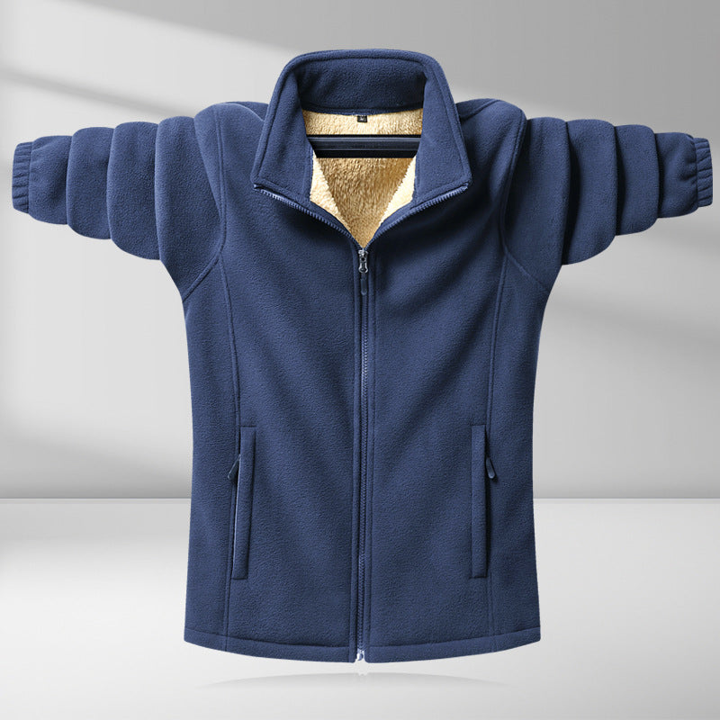 【M-6XL】imní bunda z polar fleecu pro větší velikosti, módní teplá bunda - 4121788